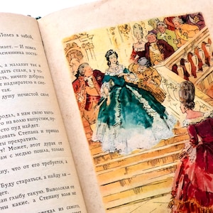 Pavel Bazhov, Russian Kids Book, Antique Fairy Tales for Children, 1960 Folklore Story Book, Illustrations V Panov