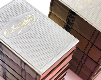 Fyodor Dostoevsky 1950s, Decorative Book Set of 10, Russian Books, Classic Vintage Literature