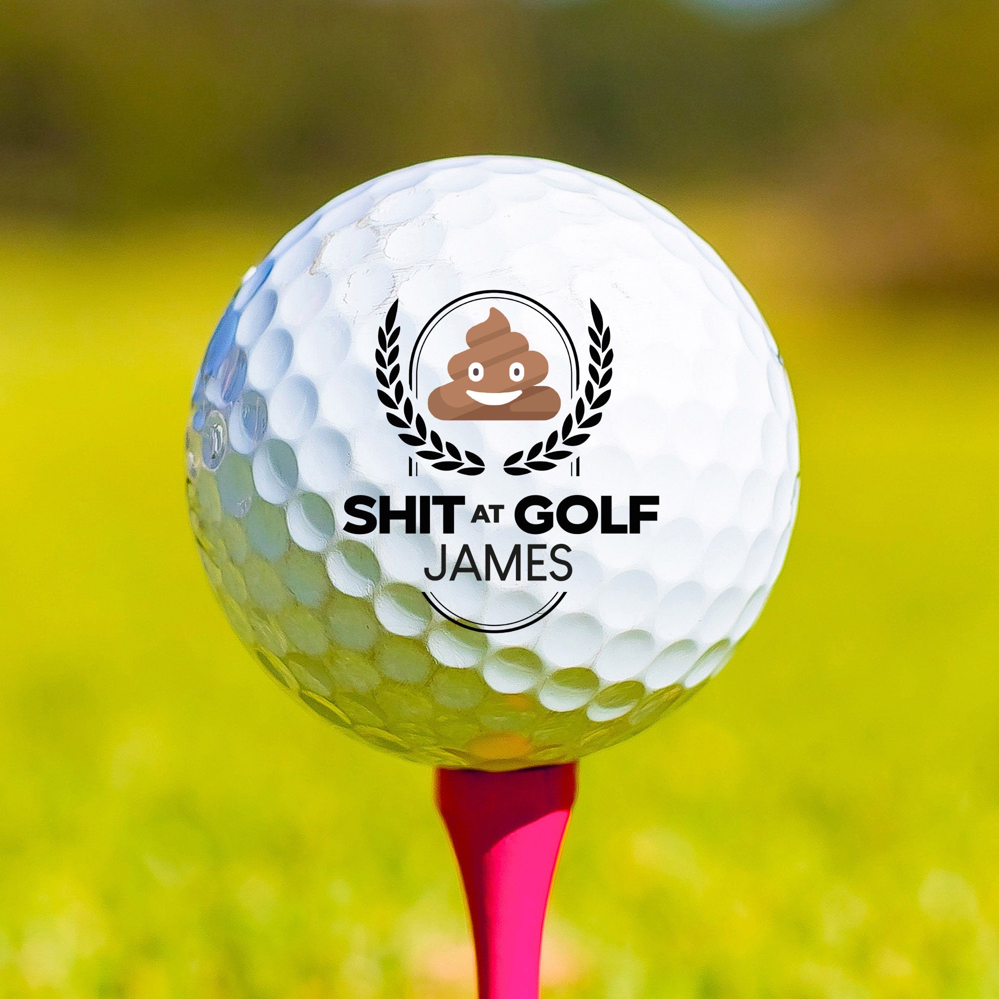 Shit at Golf Personalised Name Golf Ball Joke Gift or Present Etsy UK