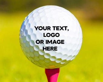 Personalised Custom Golf Ball with Logo Text or Image