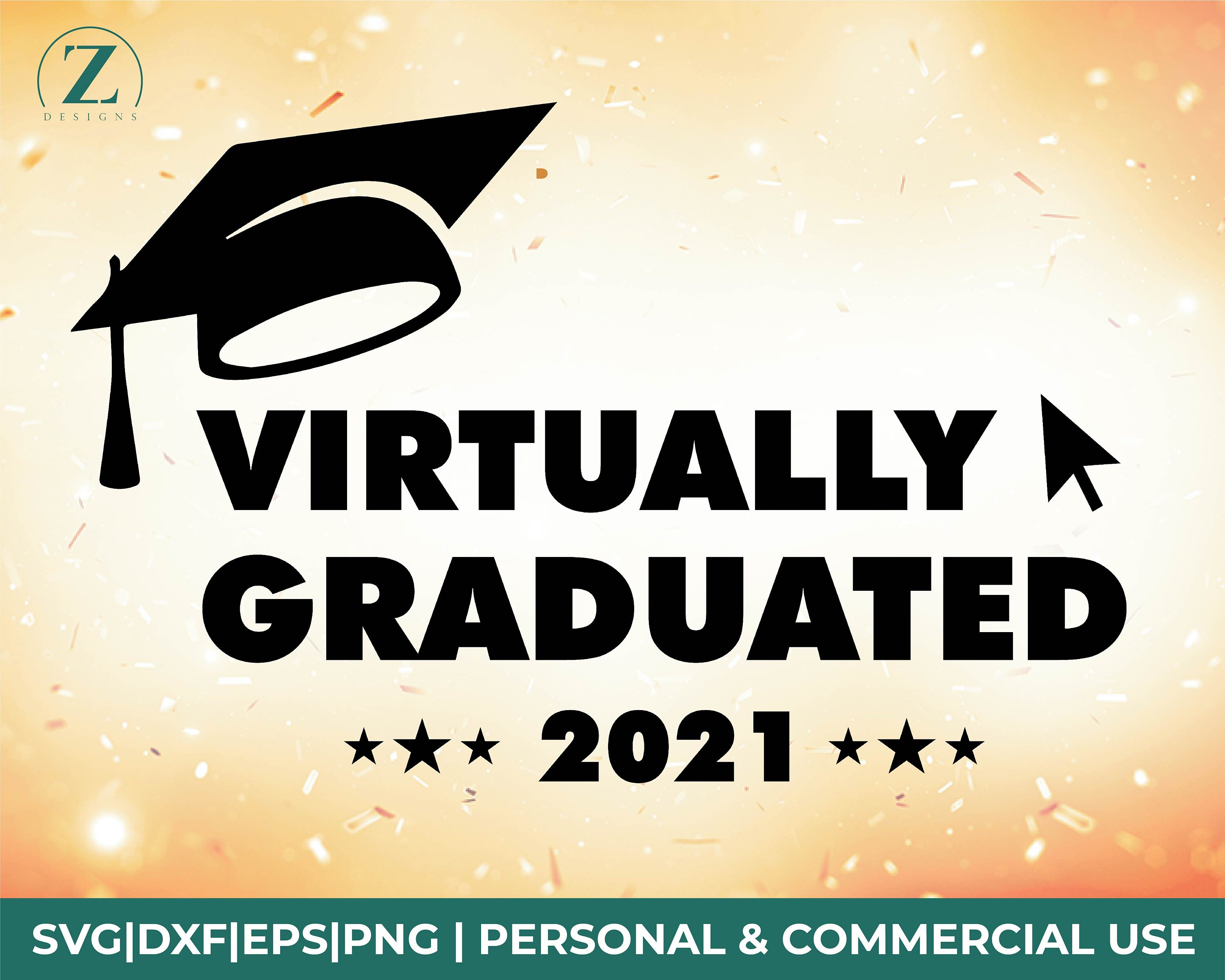 Download Virtually Graduated SVG Graduation 2021 svg Graduation shirt | Etsy