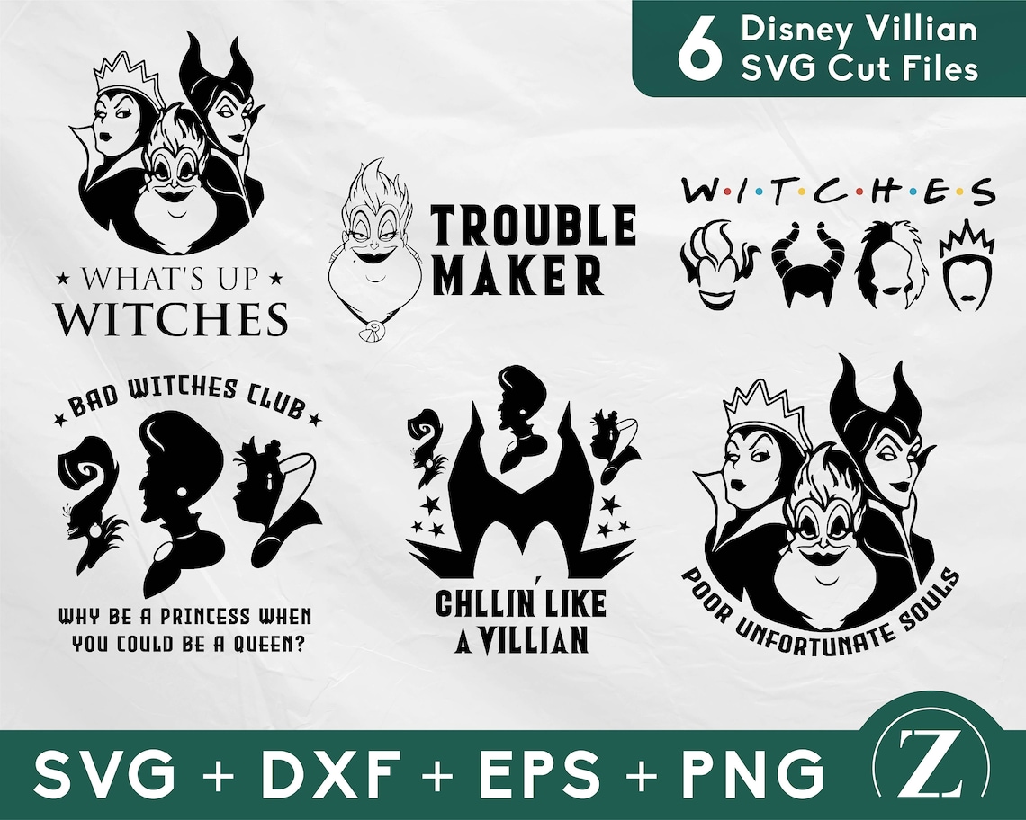 Disney Villain Bundle SVG Villain svg svg dxf eps Etsy Disney Villain Bundle SVG Villain svg svg dxf eps Etsy