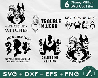 Disney Villain Bundle SVG - Villain svg - svg - dxf - eps - png - cut file - silhouette - cricut - digital download