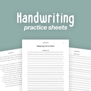 Handwriting Practice Sheet (7 Pages) | Printable & DIgital | For all Ages | Worksheet