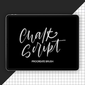 Chalk Script Procreate Lettering Brush | Procreate Brushes | Calligraphy | Handlettering | Pressure Sensitive | Textured | iPad