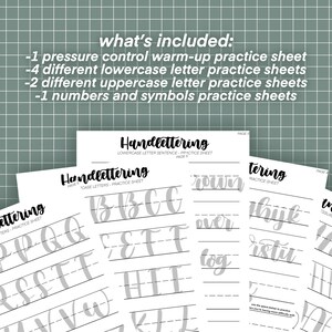 Handwriting and Handlettering Practice Sheets (14 Sheets Included ...
