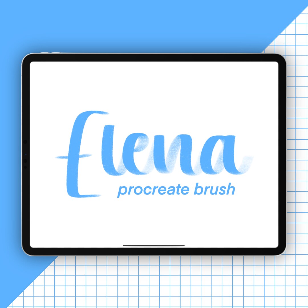 Elena Textured Procreate Lettering Brush | Texture | Procreate Brushes ...