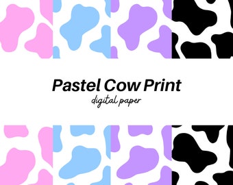 Blue Cow Print Etsy