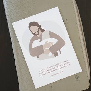 Christliche Karte: Johannes 10, 14+15