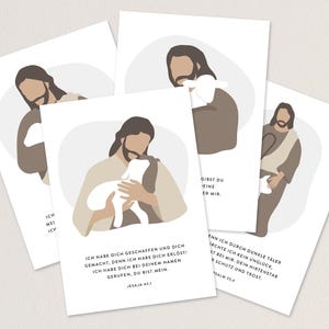 Set di carte cristiane: "Il Buon Pastore" - 4 carte