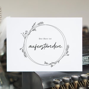 Christliche Osterkarte: Der Herr ist auferstanden