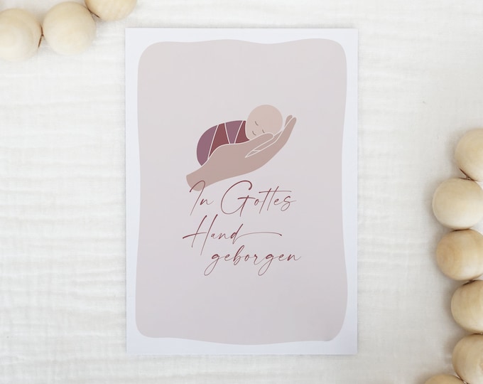 Christliche Postkarte zur Geburt Herzlich Willkommen kleines Wunder