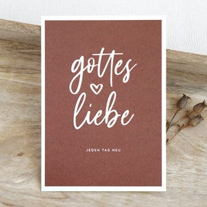 Christliche Karte: Gottes Liebe – Jeden Tag Neu