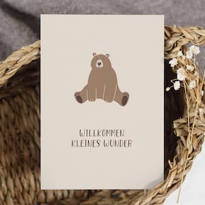 Tarjeta de nacimiento: Bienvenido pequeño milagro – oso
