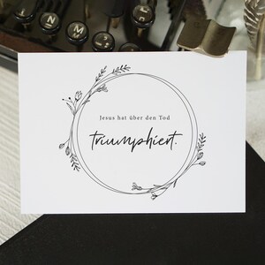 Carte de Pâques chrétienne : Jésus a triomphé de la mort