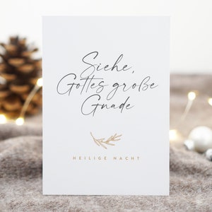 Christelijke kerstkaart: zie Gods grote genade