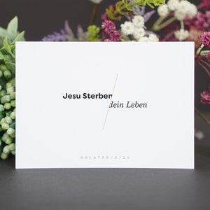 Carte de Pâques chrétienne : la mort de Jésus, votre vie.