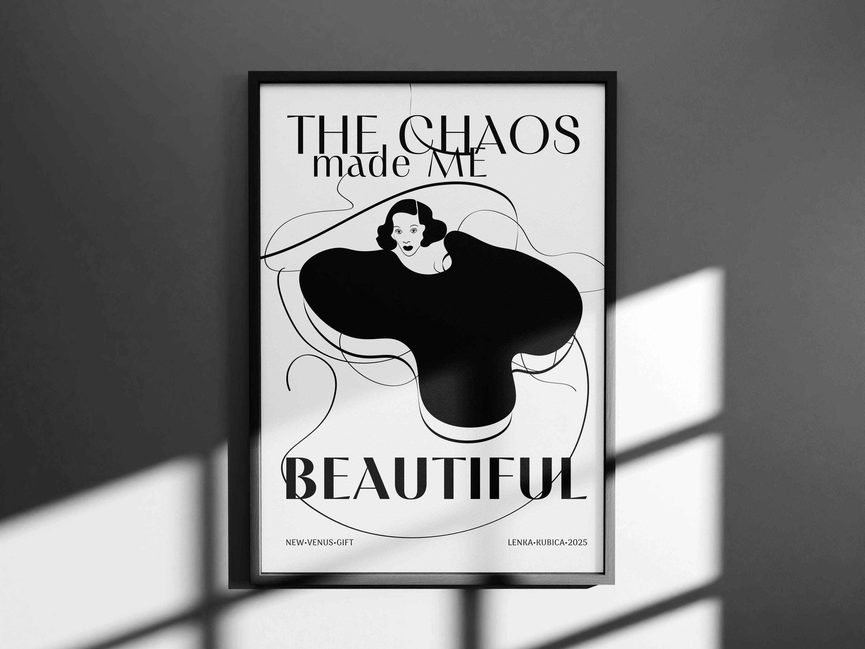 1920s Art Deco Woman Poster – Monochrome Illustration – Retro Hollywood Wall Decor – Printable Vintage Artwork