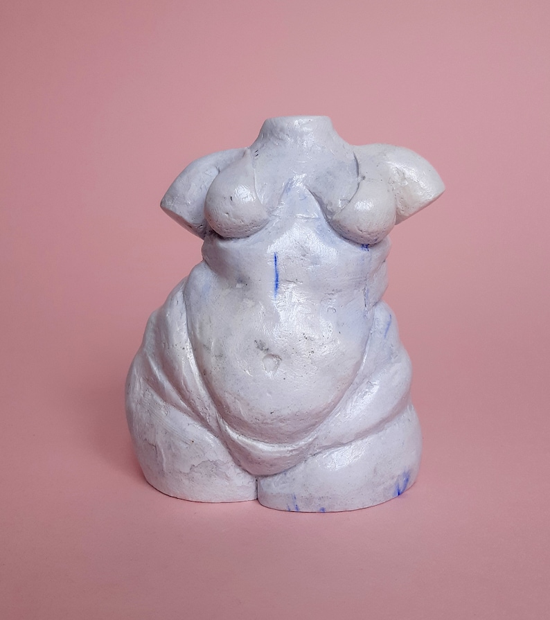 Body shaped sculpture, New Venus, art, Body Positive, figurine, blue, woman. Perfect gift Blue steraks