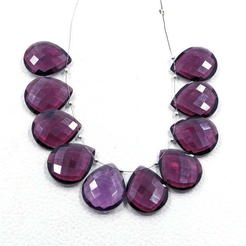 Faceted polish gemstone pink Amethyst quartz pear shape faceted beads 10 pieces pink Amethyst quartz gemstone drilled stone size 20X25 MM