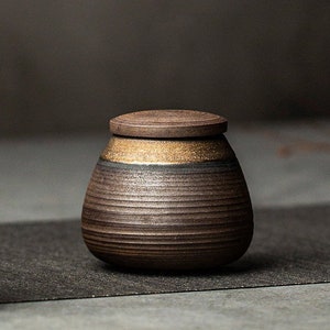 Ceramic Tea Canisters Bronze Chinese Tea Jars for Storage Tea