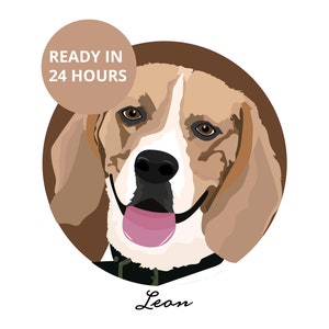 Custom Portrait, Pet Portrait, Portrait from Photo, Personalized Illustration, WallArt Pritable, Personalized Gift. Christmas Gift Idea
