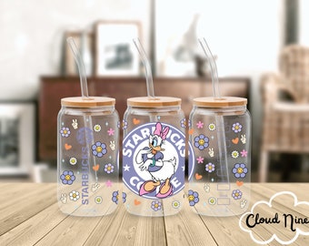 Libbey Can Glass Wrap l Glass Cup PNG Transfer l Transfer Wrap Digital File l Kid's Cartoon Classic Glass Can Wrap l