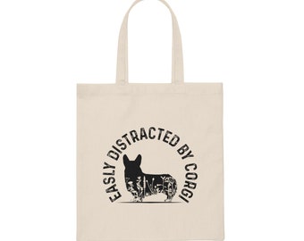 Corgi Mom Cotton Canvas Tote Bag, Corgi Dog Lover Bag, Corgi Dog Lover Bag Gift, Corgi Parent Canvas Bag Gift, Corgi Dog Lover Gift