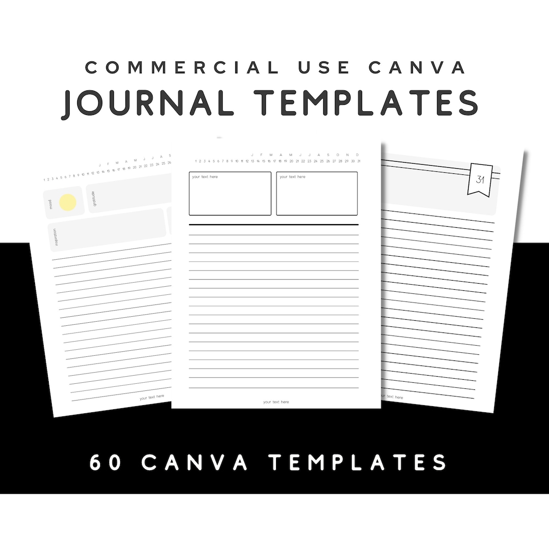 Journal Templates For Canva Commercial Use Editable Etsy New Zealand bullet-journal-ideas-templates-school-book-covers-stationary-school