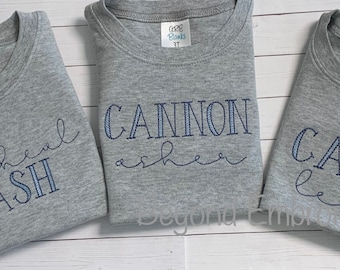 Boys Stacked Monogram Shirt - Etsy