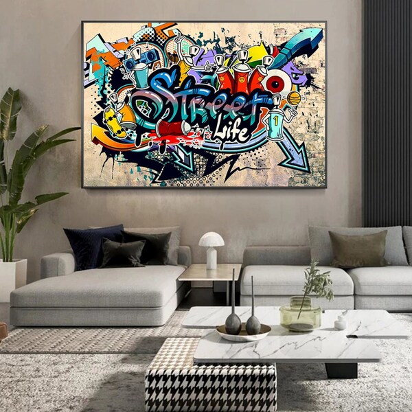 Graffiti on Canvas Etsy