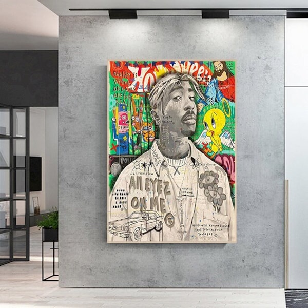 13# tableau pop culture - déco pop culture - tableau graffiti - Tupac Poster - Tupac Print - Tupac Art Print - Tupac Wall Art