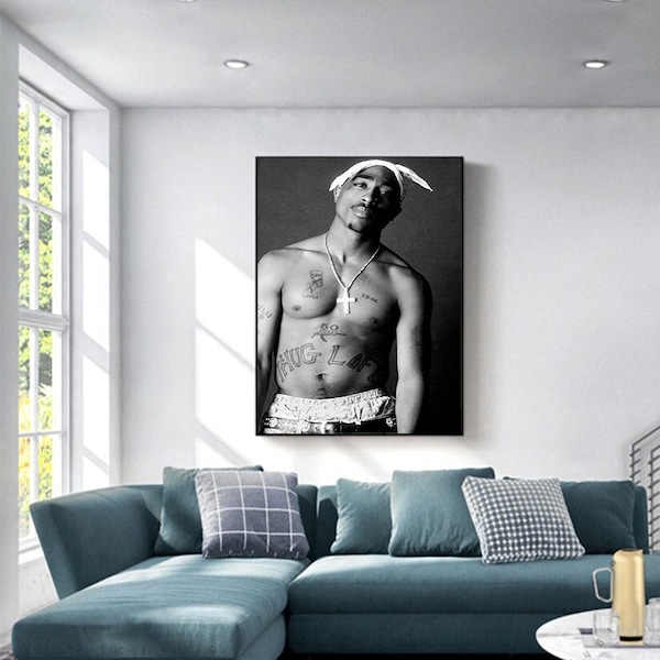 252# 2pac painting - tupac poster - hip hop wall art  - rappers canvas - rappers wall art - 2pac wall art - 2pac canvas - 2pac poster