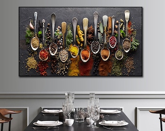 215# 1 dinner artwork - dinner painting - restaurant artwork - restaurant wall art - kitchen decor - kitchen painting - kitchen wall art