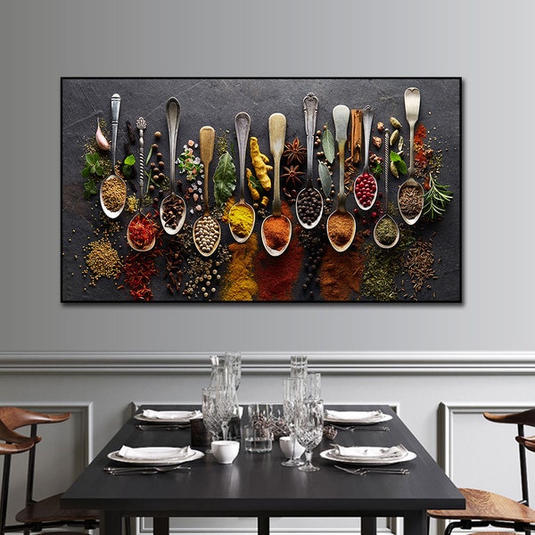 215# 1 dinner artwork - dinner painting - restaurant artwork - restaurant wall art - kitchen decor - kitchen painting - kitchen wall art