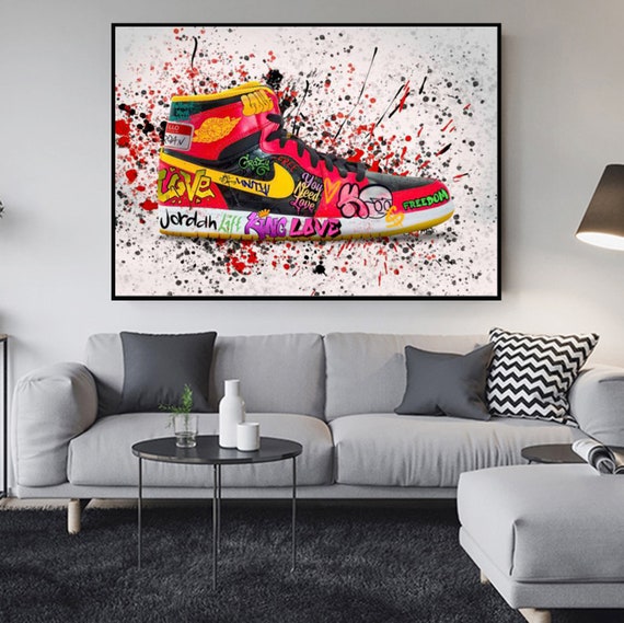 218 A Basketball Painting Nike Painting Sneaker Painting Modern