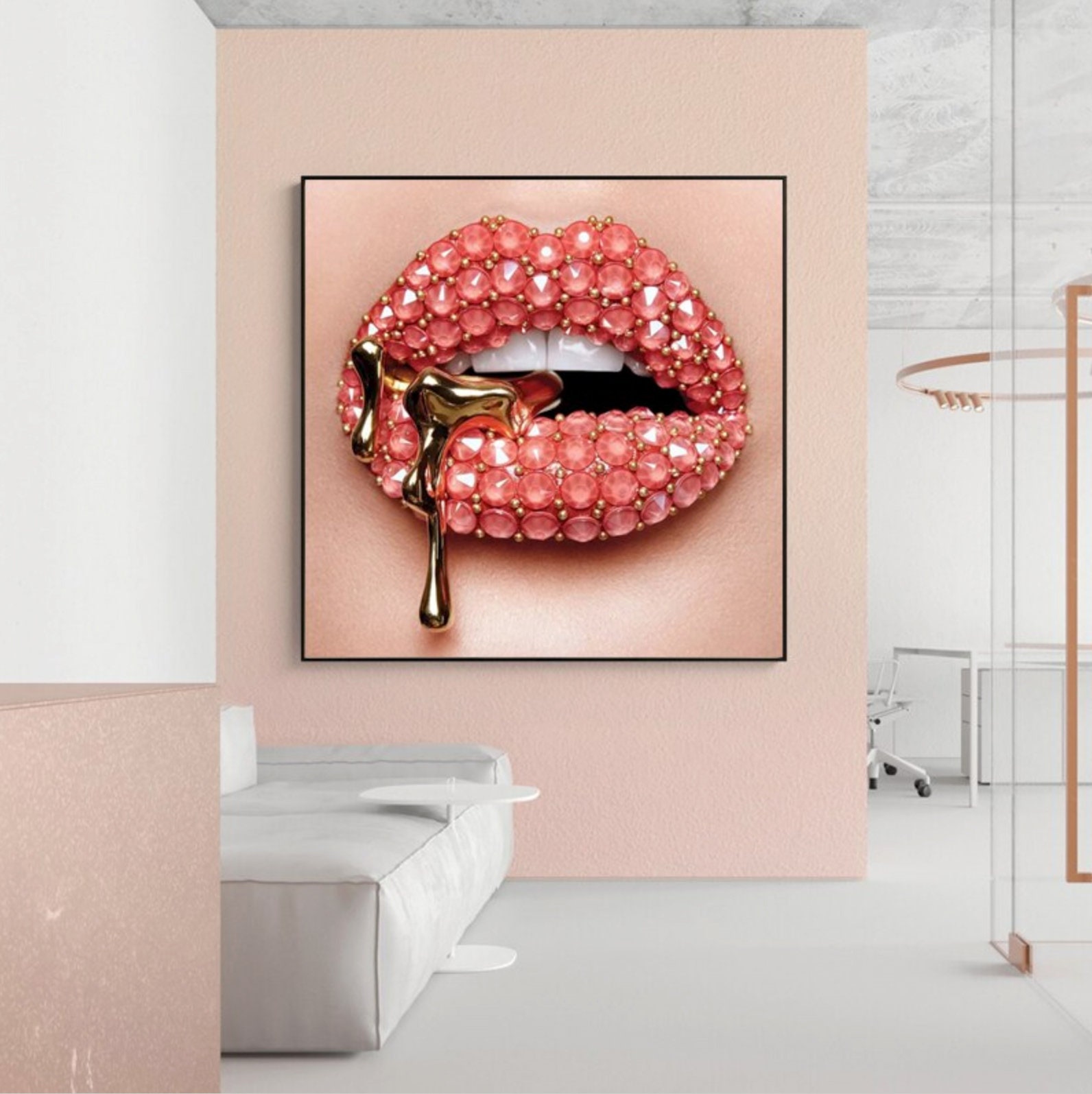Red Lips Bedroom Art Etsy