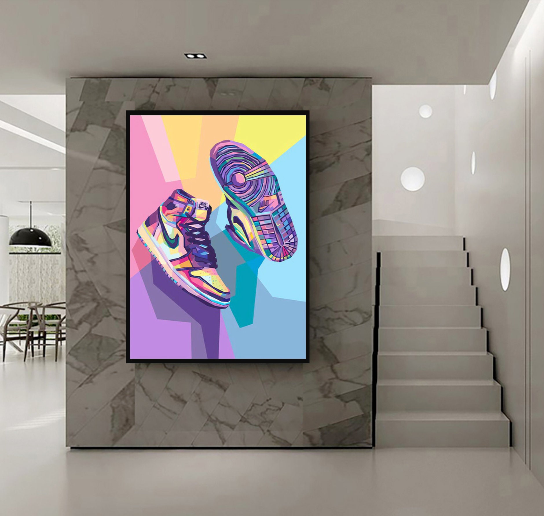 Affiche et Tableau Pop Art de Sneaker Nike Air Jordan – XclusiV-ART