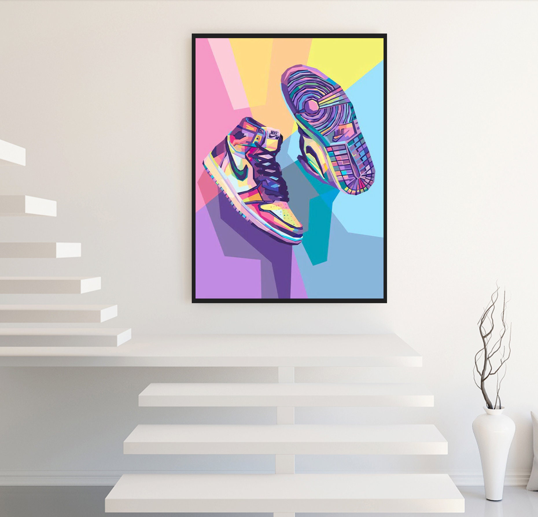 9 tableau sneakers tableau nike sneakers wall art canvas air force pop  culture wall art pop art Air force édition limitée -  France