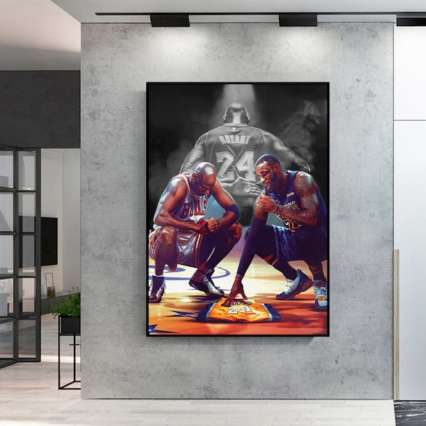 12#1 basketball painting - basketball paint - basketball wall decor - Kobe bryant painting - kobe bryant poster : the strategy of legends