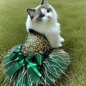 Customizable Sequined Ballet Suspender Dog Dress with Soft Tulle Tutu Skirt, Ideal for Holiday Pet Costumes