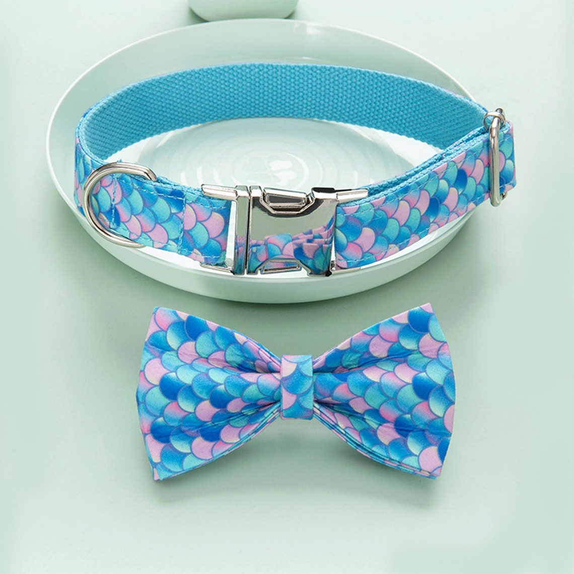 Personalize Dog Collar for Girl BowTie Dog Collar With Name Etsy