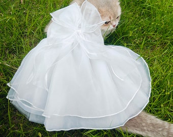 Robe de mariée personnalisable chat chien, déguisement de demoiselle d'honneur fête d'anniversaire tenue princesse - cadeaux pour les amoureux des chiens