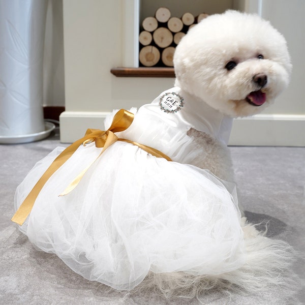 Cat Dog Wedding Dress Bridesmaid Costume Birthday Holiday Fancy Princess Outfit Puppy Doggy Chihuahua Kitten Bunny Pet Party Gown
