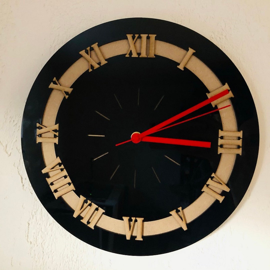 Twomatter Round Wall Clock Pendulum Etsy