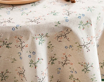 Cotton and linen tablecloth,Rectangle tablecloth,Round tablecloth,Linen tablecloth,Housewarming gift,Wedding tablecloth,Burlap tablecloth