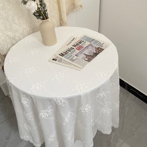 Lace embroidery tablecloth,Custom tablecloth,Rectangle tablecloth,Round tablecloth,Oval tablecloth,Floral tablecloth,Cotton tablecloth,Gift zdjęcie 5