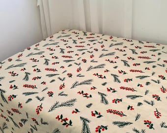 Cotton embroidered tablecloth,Custom tablecloth,Rectangle tablecloth,Square tablecloth,Wedding tablecloth,Floral tablecloth,Boho tablecloth