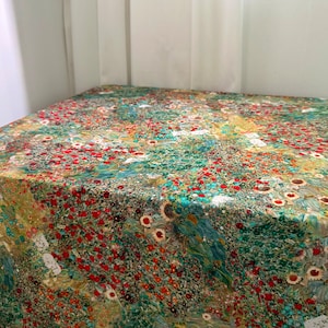 Rayon tablecloth,Floral tablecloths,Housewarming gift,Tablecloth vintage,Cotton print tablecloth,Decor Tablecloth,Square tablecloth
