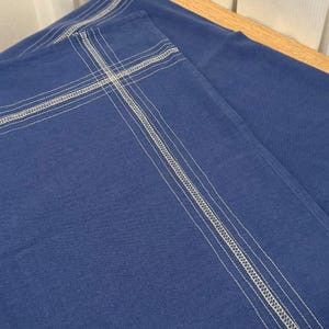 Cotton linen tablecloth,Rectangle tablecloth,Housewarming gift,Rustic tablecloth,Natural tablecloth,Wedding deco,Farmhouse tablecloth,Blue